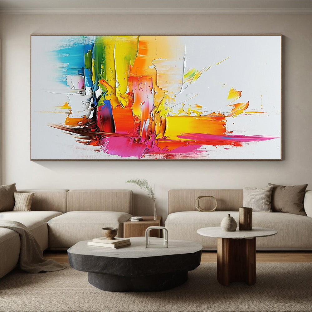 Textured Colorful Abstract Painting with Tactile Joy WINK715