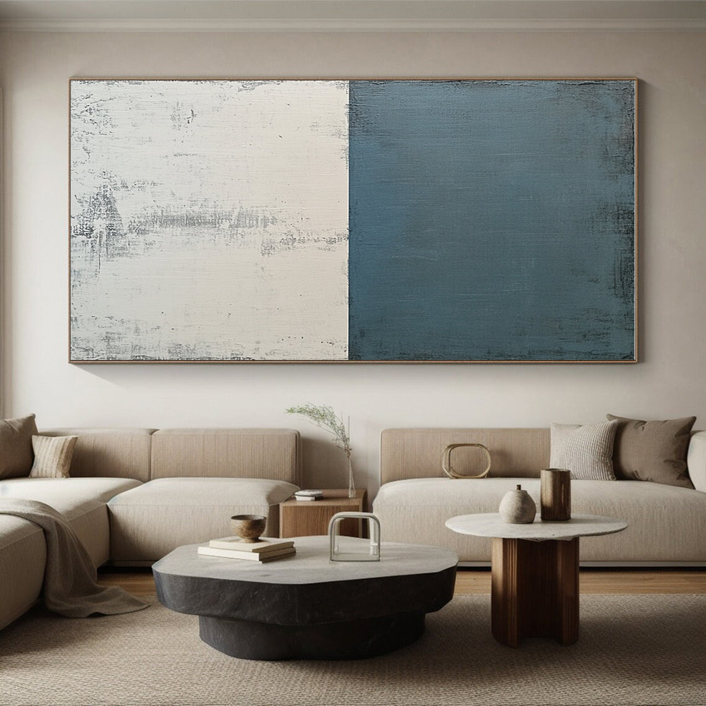 Textured Two - Tone Abstract Painting with Tactile Sophistication WINK177