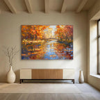 Autumn Forest Abstract Painting for Cozy Cabins YHT196