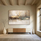 Earth - Toned Abstract Painting for Timeless Interiors YHT069