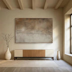 Neutral Textured Abstract Painting for Minimalist Art Galleries YHT257