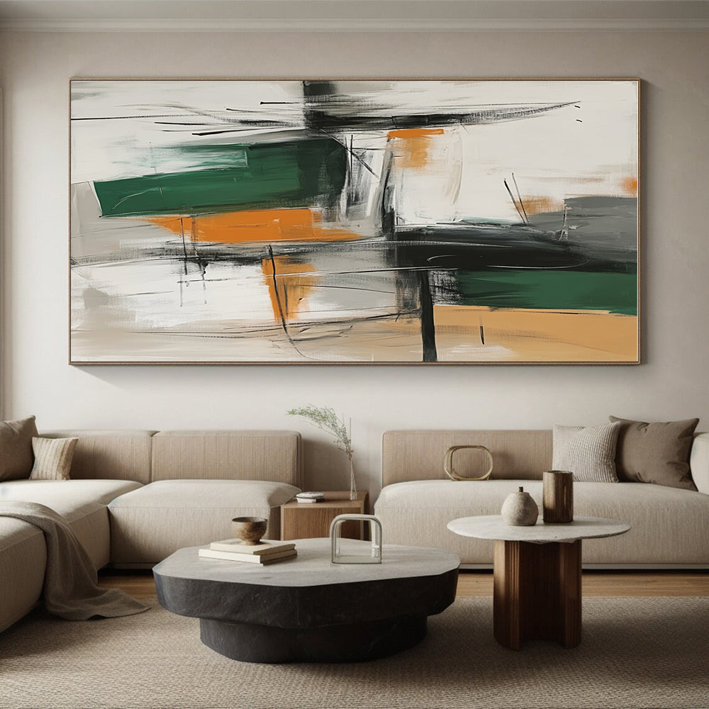 Minimalist Line Abstract Painting with Subtle Tones WINK817