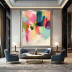 Colorful Soft Abstract Painting for Cozy Living Rooms GAB0840