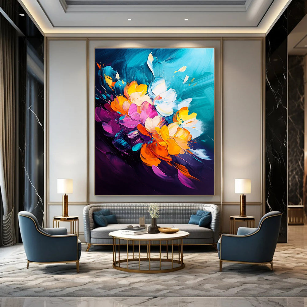 Bold Floral Abstract - Lush Botanical Abstract Art GAB0487