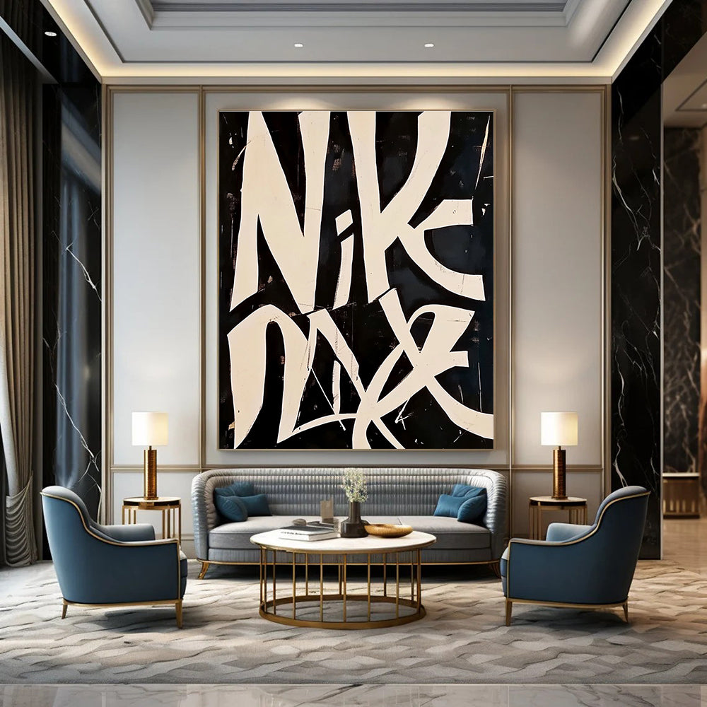 Nike - Inspired Graffiti Bold Brand - Themed Abstract Painting GAB0290