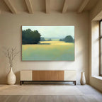 Misty Field Landscape  Soft Morning Hues ABS091