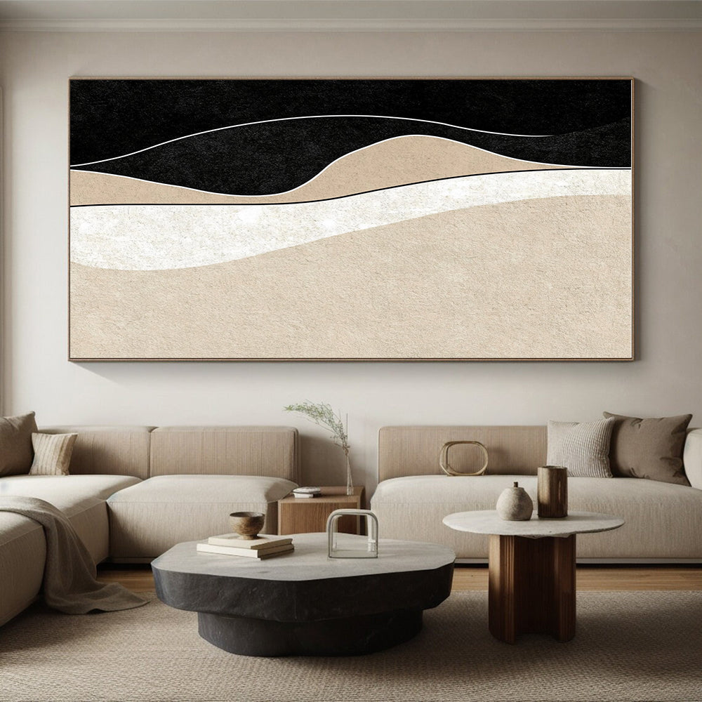 Curved Neutral Shapes Abstract Painting with Elegant Simplicity WINK098