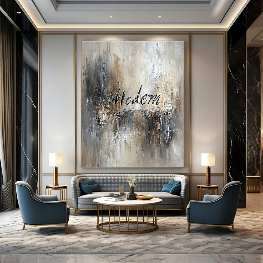 Abstract “Modern” Text Painting for Contemporary Design Studios GAB1235