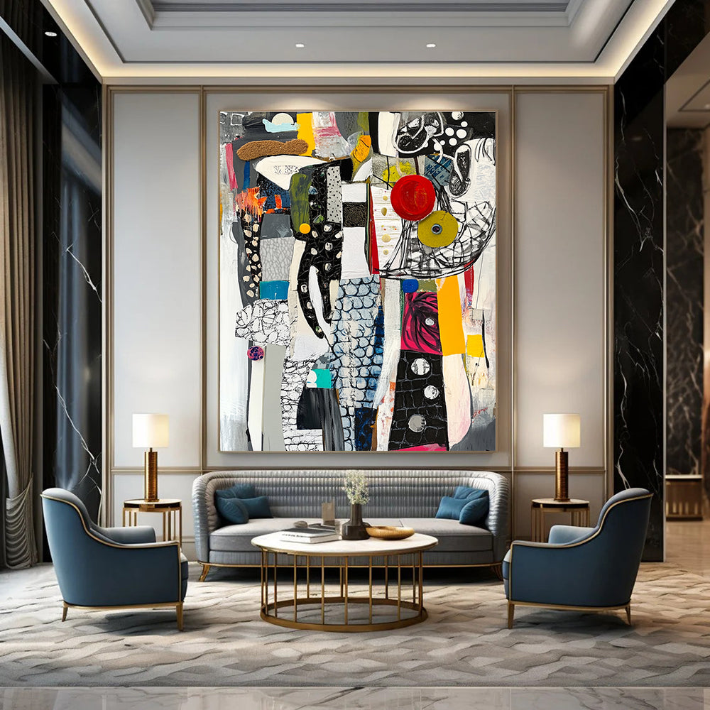 Mixed - Media Abstract Painting for Contemporary Art Galleries GAB1056
