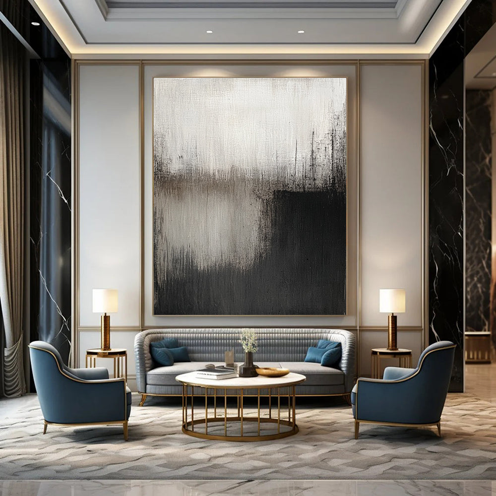 Black White Abstract - Minimalist Landscape Art GAB0559