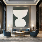 Black and White Hourglass - Monochromatic Geometric Art GAB0406