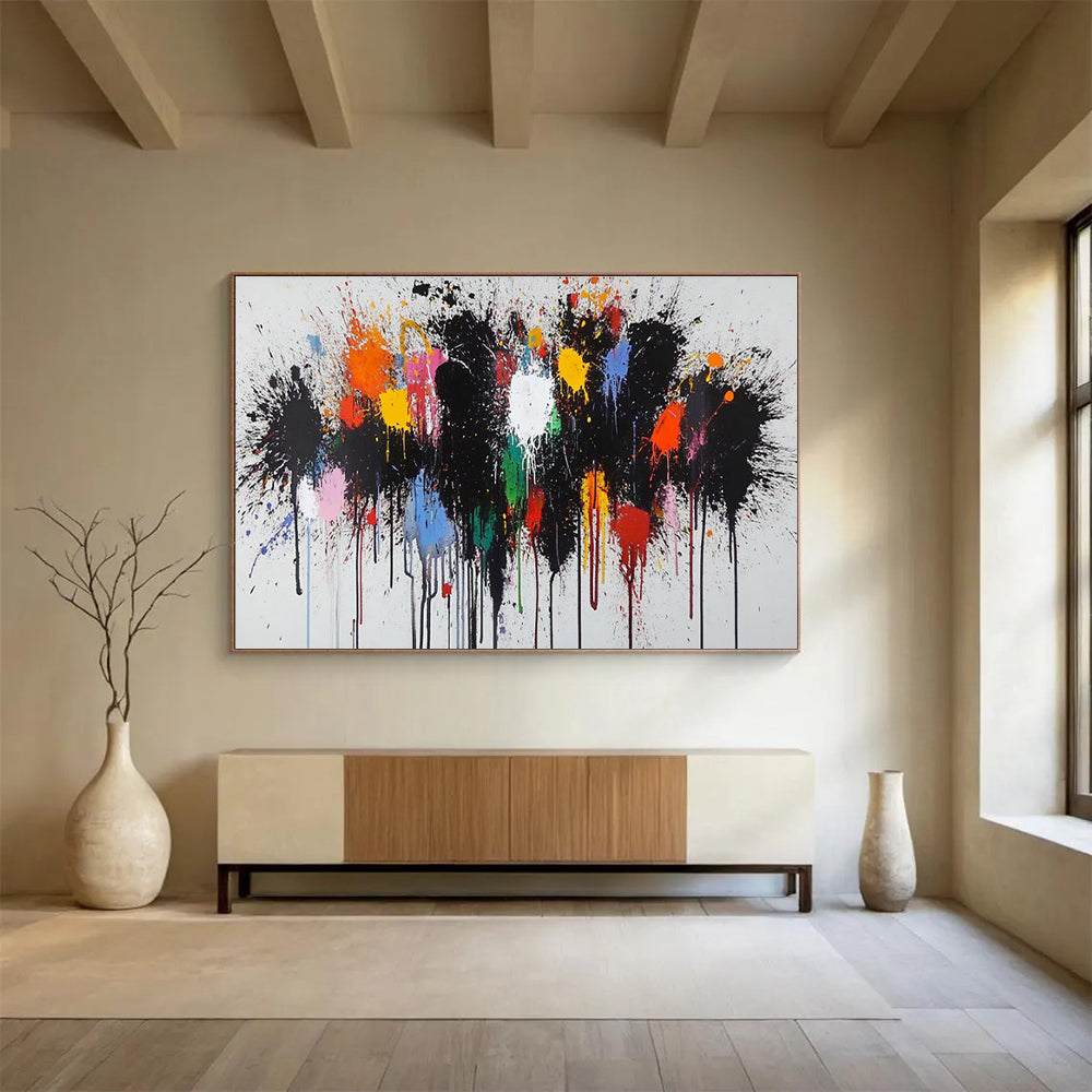 Color Splash Abstract Painting for Creative Studios YHT193