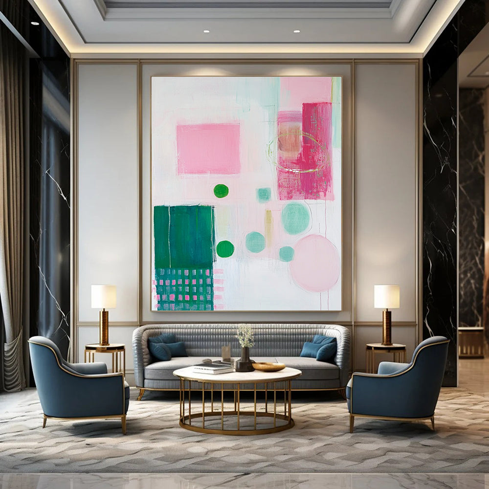 Pastel Color Abstract - Playful Contemporary Abstract Painting GAB0656
