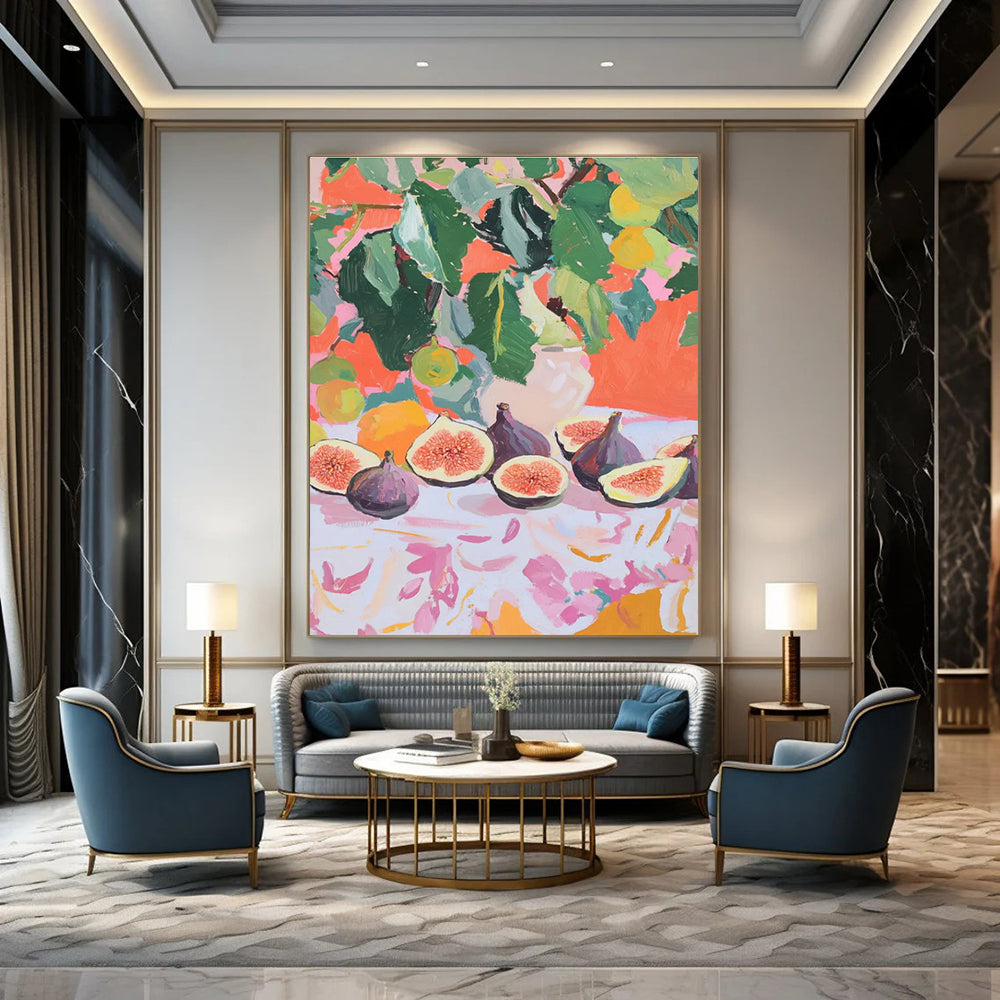 Fig Still Life Abstract Painting for Gourmet Kitchens HENG437