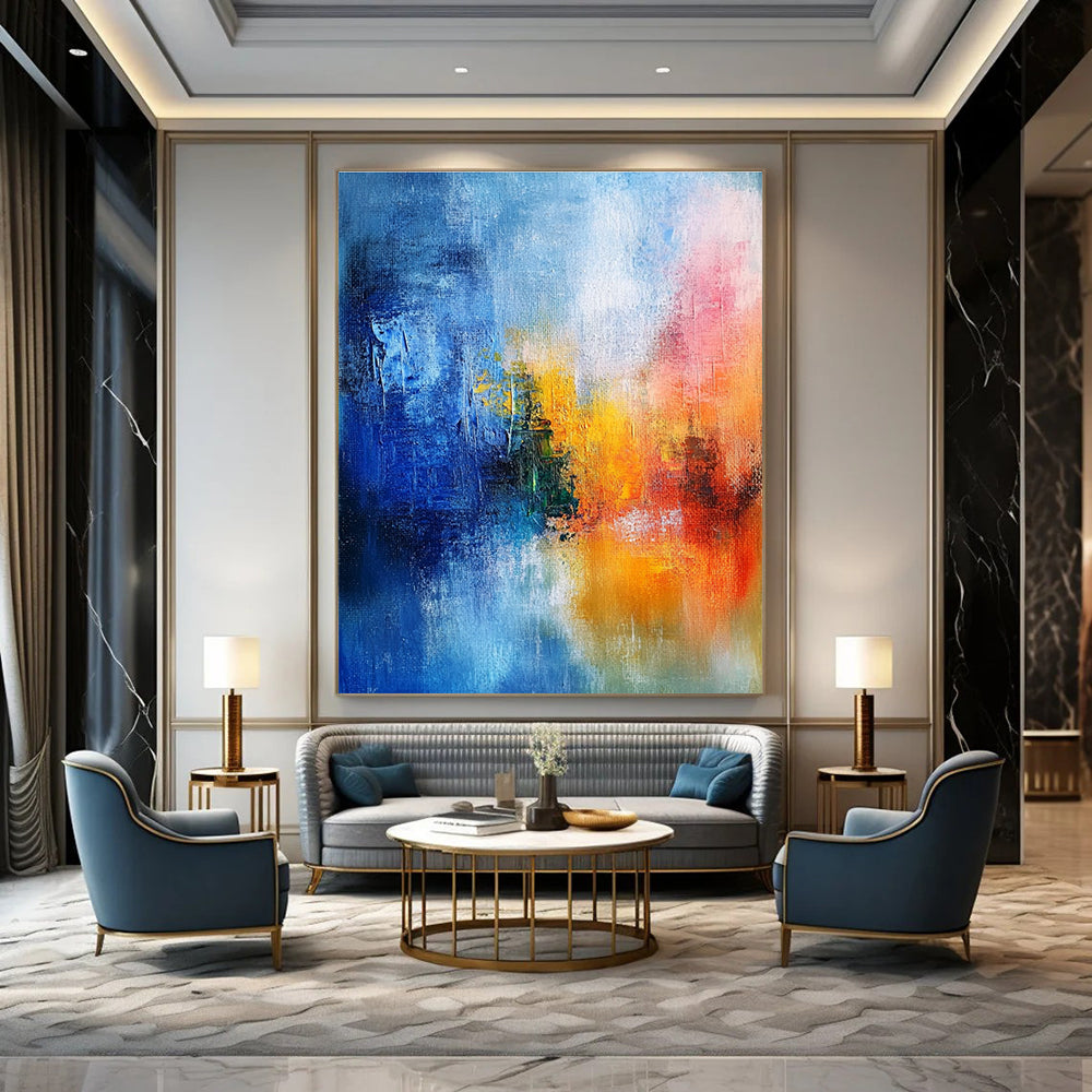 Colorful Blur Abstract - Expressive Landscape - Inspired Abstract Painting GAB0652