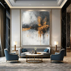 Gold - Splash Abstract Painting for Contemporary Art Galleries GAB0864