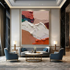 Tactile Textured Color Palette Abstract Painting for Artistic Spaces HENG263