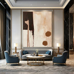 Earthy Toned Abstract Collage Painting for Rustic - Modern Cabins GAB1158