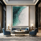 Turquoise Beach Abstract Painting for Tropical - Themed Resorts GAB1019