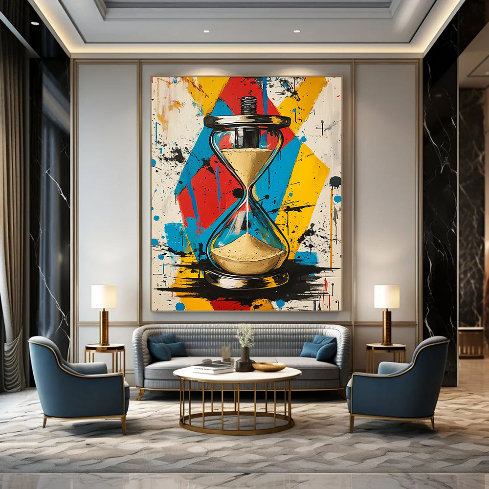 Colorful Hourglass Abstract Painting for Creative Time - Themed Studios GAB1269