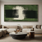 Green and Black Abstract Painting with Bold Simplicity WINK110