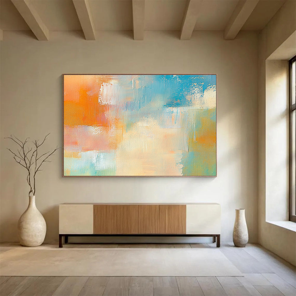 Colorful Abstract Blend Painting with Soft Transitions ABS283