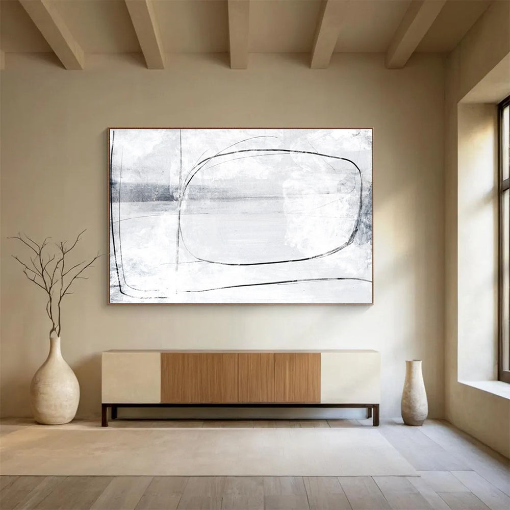 Minimalist Line Abstract Painting for Modern Offices YHT140