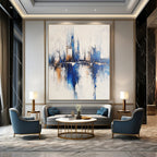 Blue City Abstract - Urban Landscape Art GAB0563