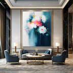 Abstract Flower Bouquet Painting for Romantic Dining Areas GAB1145