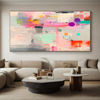 Vibrant Abstract Mix Painting with Eclectic Energy WINK138