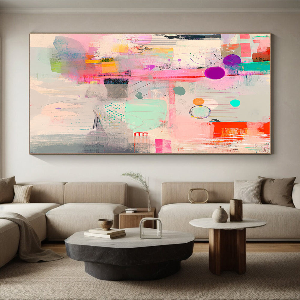 Vibrant Abstract Mix Painting with Eclectic Energy WINK138