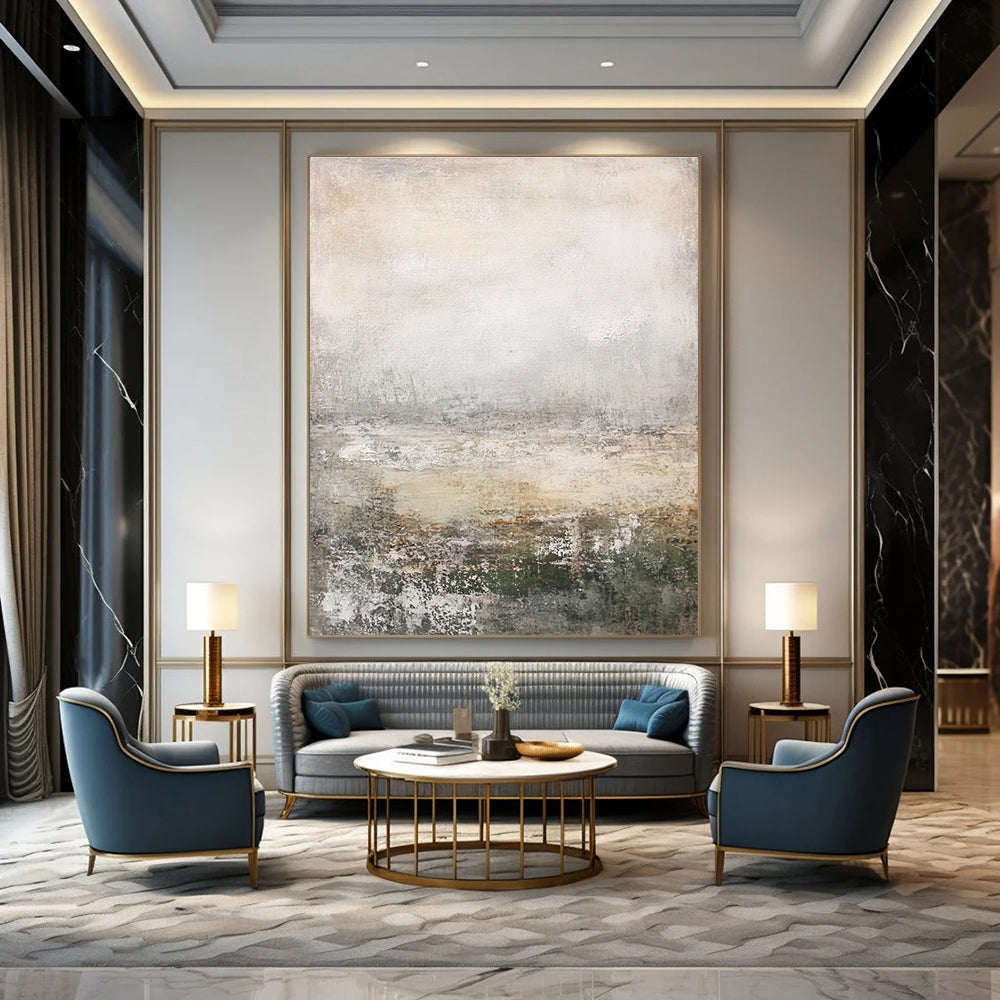 Misty Landscape Abstract Painting for Nature - Inspired Living Rooms GAB0931