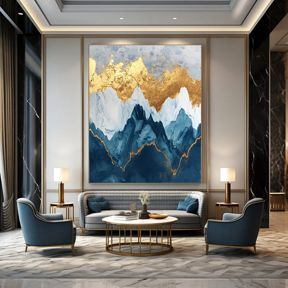 Gold Mountain Abstract - Contemporary Landscape Art GAB0555