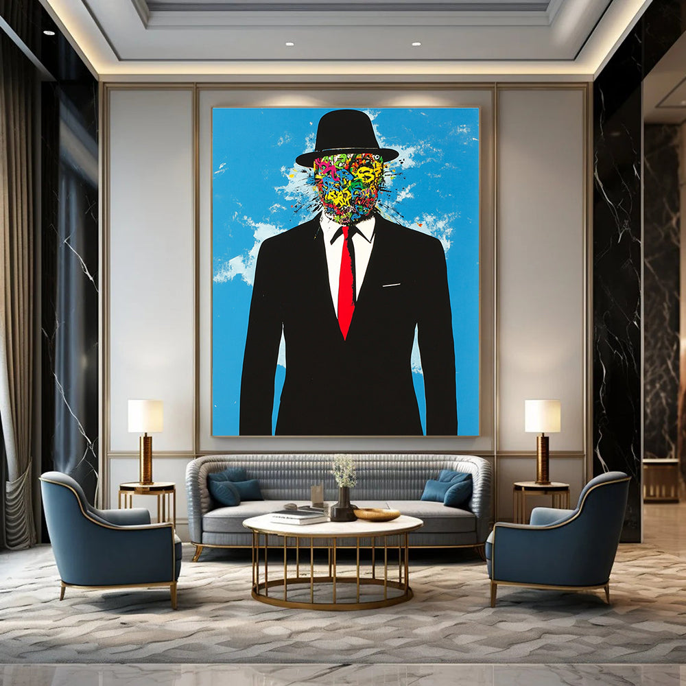 Colorful Graffiti Face Abstract Painting of Urban Identity GAB0194