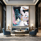 Colorful Dripping Abstract Painting for Creative Art Studios HENG191