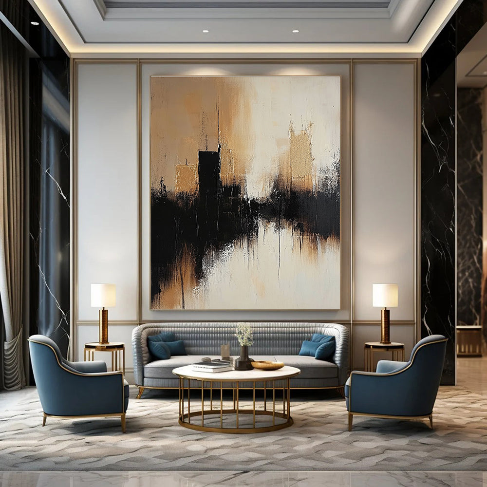 Cityscape Abstract Painting for Urban - Inspired Home Theaters GAB1215