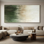Green - Beige Abstract Gradient Painting with Calming Serenity WINK439