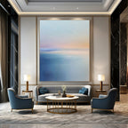 Serene Sea and Sky Abstract Painting for Peaceful Spa Retreats GAB0807