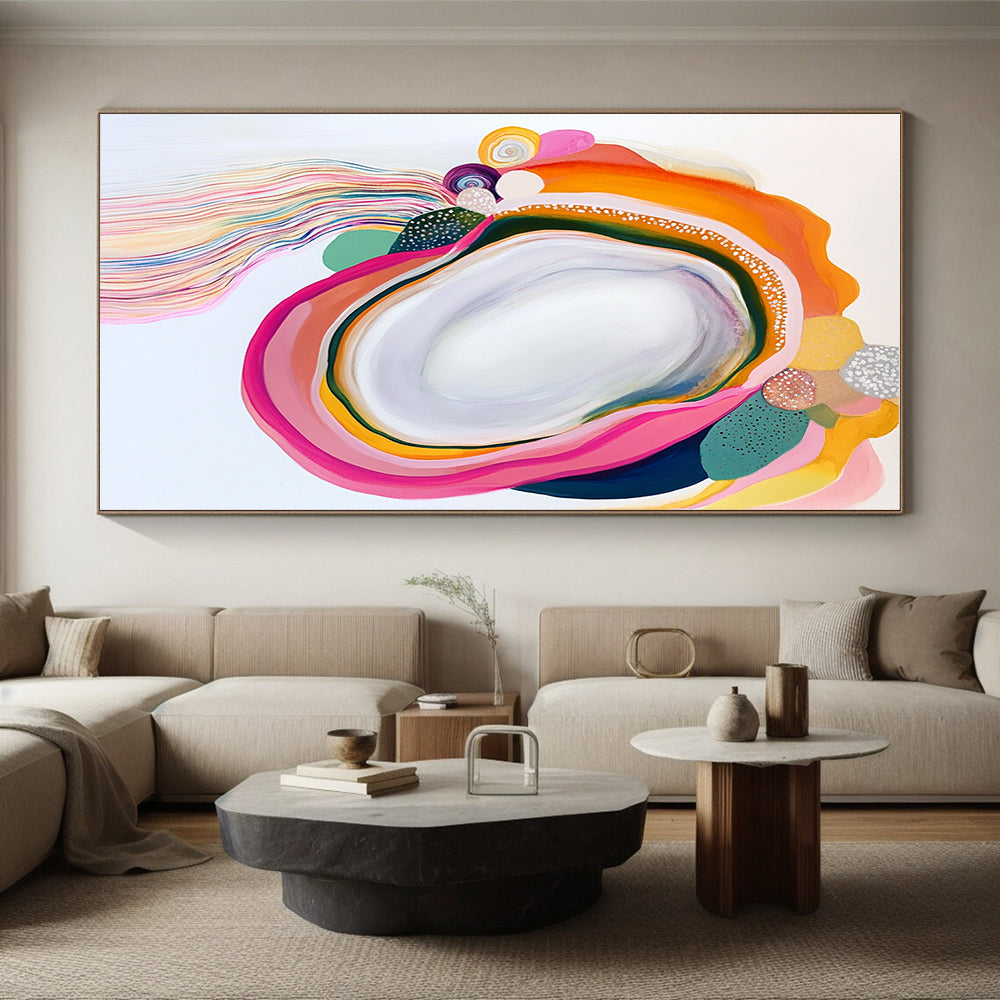Colorful Gem - like Abstract Painting with Playful Elegance WINK587
