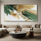 Green Gold Abstract Textures Painting with Nature - Inspired Hues WINK647
