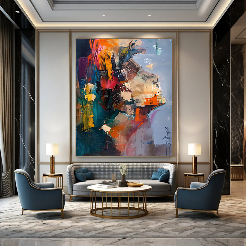 Dynamic Abstract Portrait of a Face Painting for Artistic Spaces HENG285