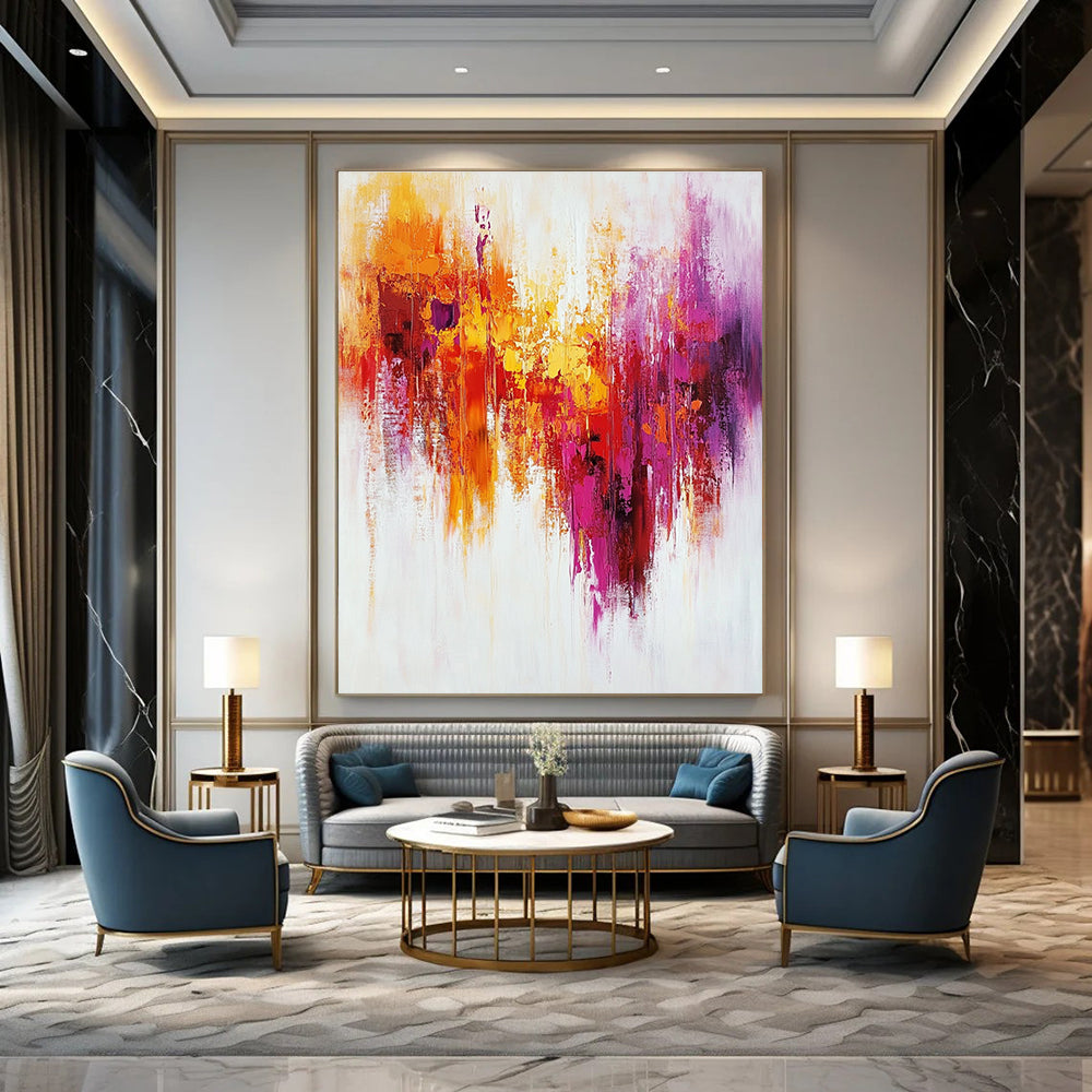 Vibrant Color Burst Abstract Painting for Modern Art Galleries GAB1233