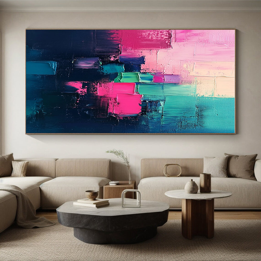 Colorful Block Abstract Painting with Vibrant Energy WINK461