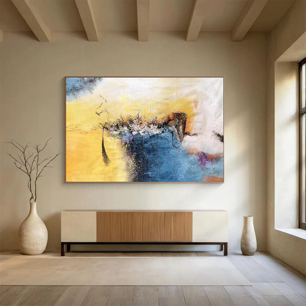 Color Fusion Abstract Painting for Art Galleries YHT156