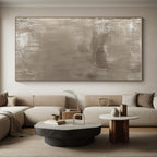 Beige Textured Layers Abstract Painting with Understated Sophistication WINK103