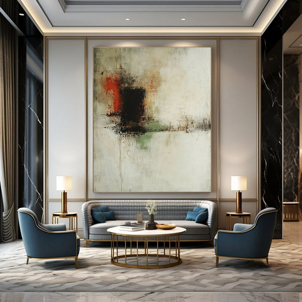 Subtle Color Blend Abstract Painting for Minimalist Lounges GAB1085
