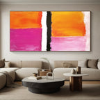 Color Block Composition Abstract Painting with Bold Contrast WINK141