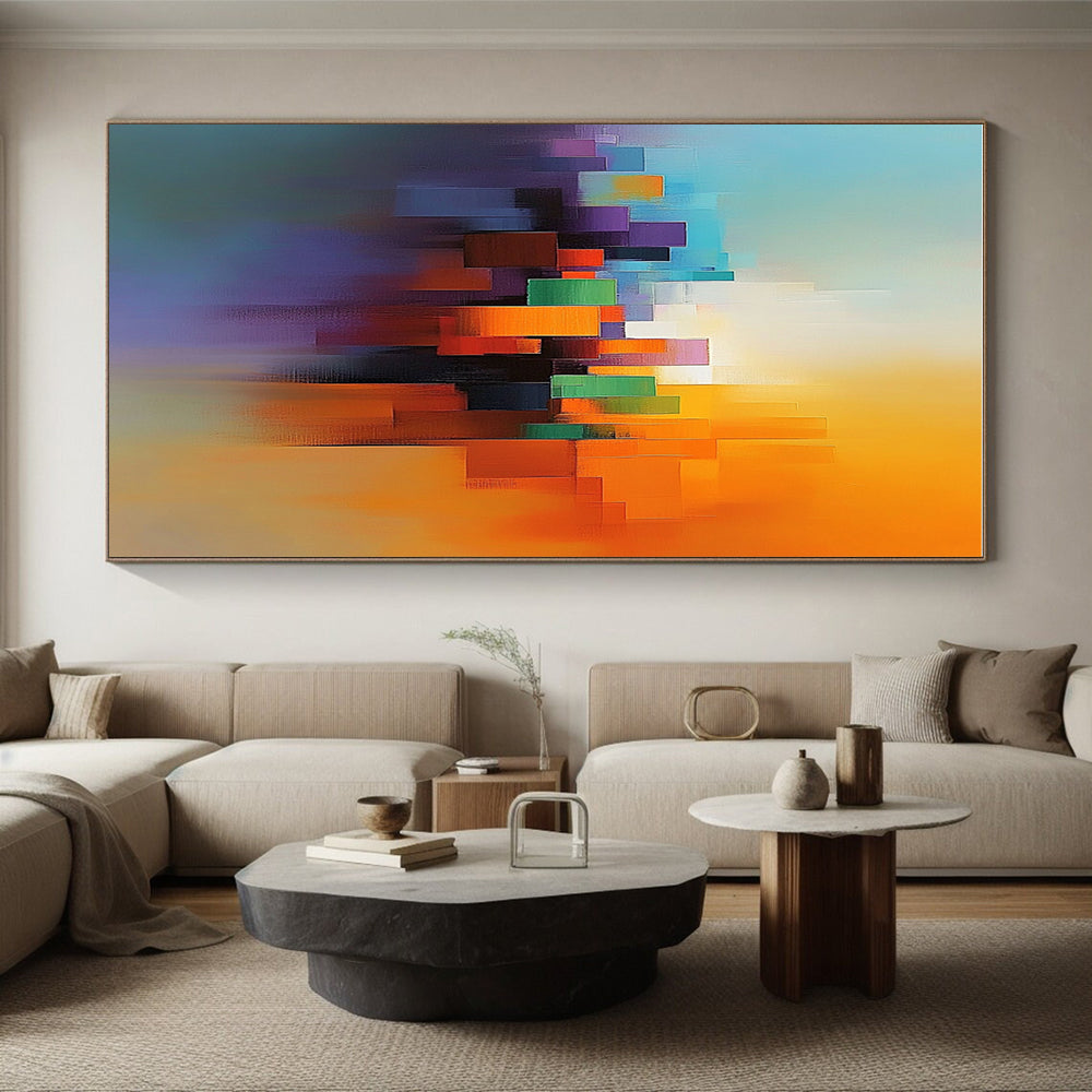 Colorful City Abstract Painting with Optimistic Vibe WINK449
