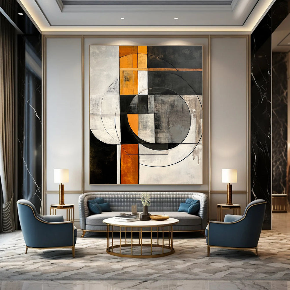 Geometric Circle Abstract - Precision - Based Abstract Painting GAB0658