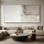 Minimalist Gray Abstract Painting with Subtle Textures WINK574